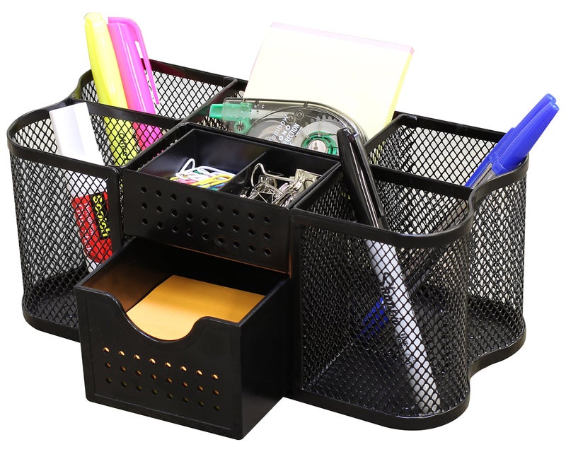 Deco Brothers Desk Organizers Pen Holder Office Caddy Storage, Black - Image 1