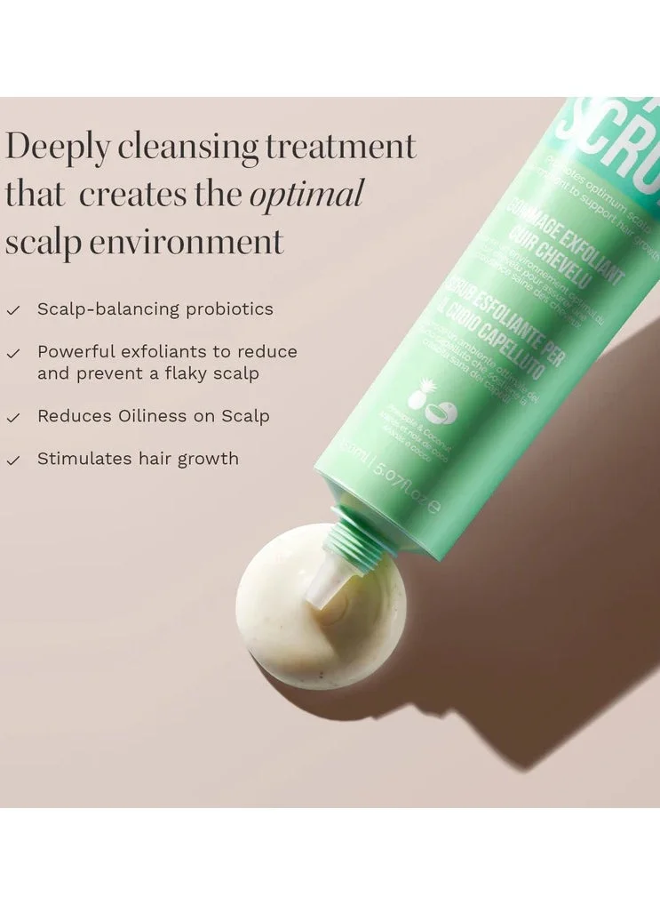 هيربرست Scalp Scrub - Vegan Anti-Dandruff Pre-Shampoo Treatment - Deep Cleaning, Clarifying Exfoliator - Removes Build Up and Flaky Scalp to Promote Hair Growth