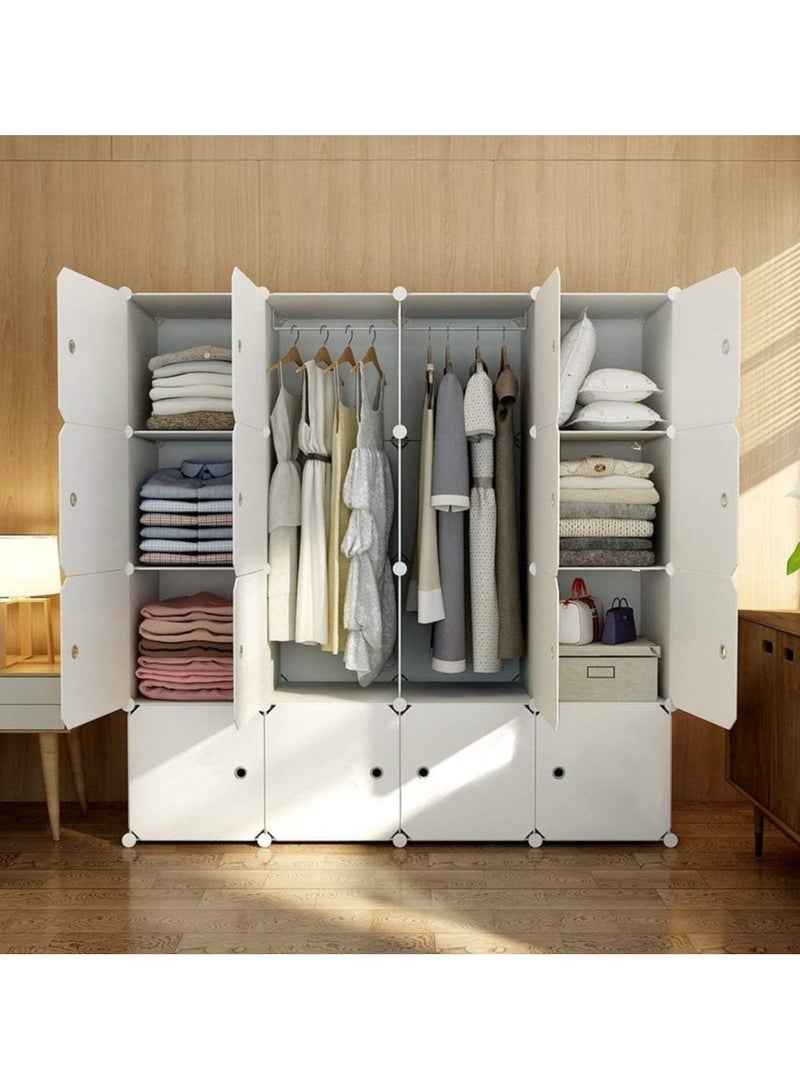 DubaiGallery خزانة ملابس قابلة للطي من البلاستيك بسيطة لغرفة النوم توفير المساحة تخزين رفوف أثاث محمول - Image 2