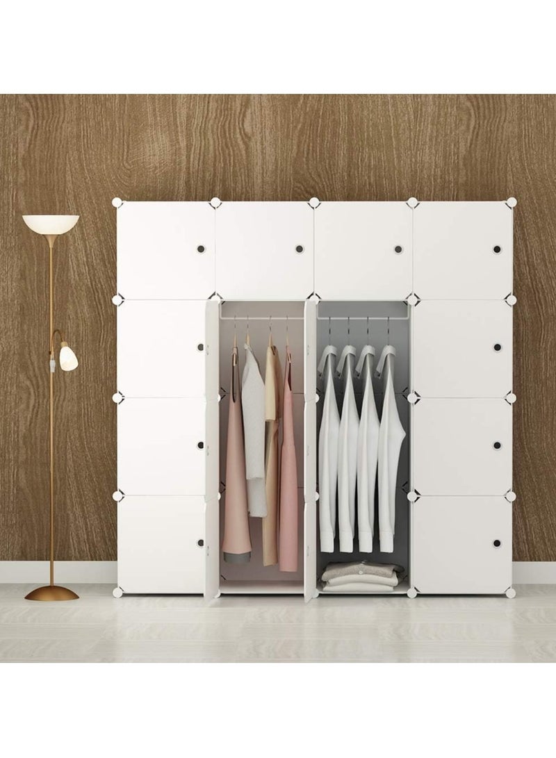DubaiGallery خزانة ملابس قابلة للطي من البلاستيك بسيطة لغرفة النوم توفير المساحة تخزين رفوف أثاث محمول - Image 4