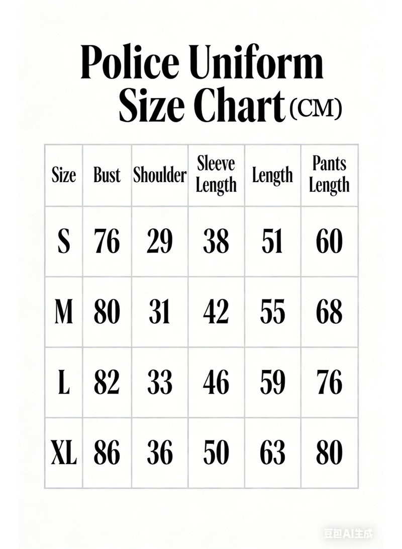 زي شرطي للأطفال – زي شرطي واقعي مع قميص وبنطال وقبعة وإكسسوارات – طقم لعب الأدوار، زي تنكري للهالوين - Image 3