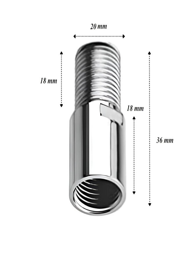 NEW WARE CP Brass Extension Nipple 1.5 Inch Chrome Finish Corrosion Resistant Pipe Fittings Tap Cock and Pipe Joiner for Plumbing Systems Pack of 6 - Image 2