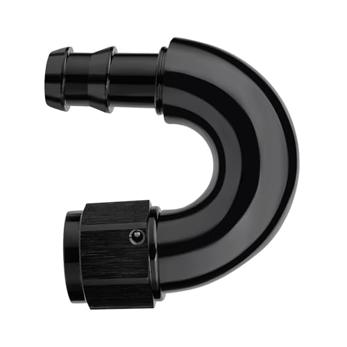 EVIL ENERGY 6AN 180 Degree Push Lock Fitting One Piece Full Flow Hose End - Image 1