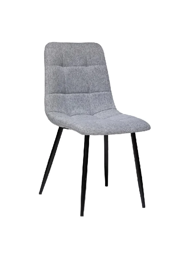 atmosphera Sirac Contemporary Design Polyester Armless Chair Mouse Grey and Black 83.5 x 44 x 55 cm 184905A