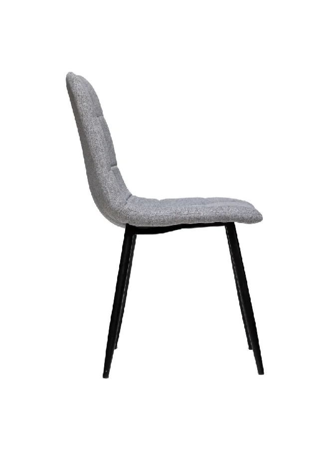 atmosphera Sirac Contemporary Design Polyester Armless Chair Mouse Grey and Black 83.5 x 44 x 55 cm 184905A