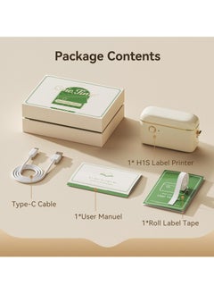 NIIMBOT H1S Label Printer Mini Thermal Label Maker with 1 Roll 15mm*7.5m White Tape, Portable Bluetooth Label Printer with 10-15mm Print Width to Print Continuous and Gap Label, Label Printer Great for Business Home and Office Organization  - Image 5