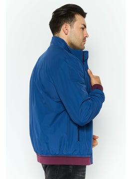 GEOX Men Brand Logo Parka Jacket, Blue  - Image 3