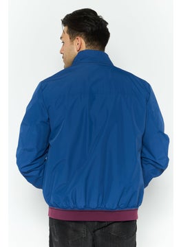 GEOX Men Brand Logo Parka Jacket, Blue  - Image 4
