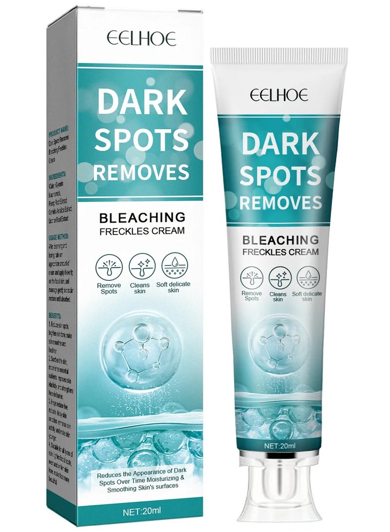 EELHOE كريم تبييض لإزالة البقع الداكنة والنمش للوجه، مصحح سريع المفعول للبقع الداكنة للوجه والجسم، يخفف من فرط التصبغ، النمش، بقع الشمس، يوحد لون البشرة، مزيل لبقع العمر. - Image 1