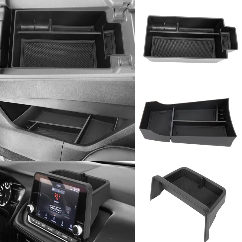 Sinminou 3PCS Center Console Organizer Compatible with 2021-2026 Nissan Rogue S/SV/Rock Creek, 2021-2022 Nissan Rogue SL, Lower Center Interior Storage Box, Dashboard Tray Only Fit 8-inch Screen - Image 1