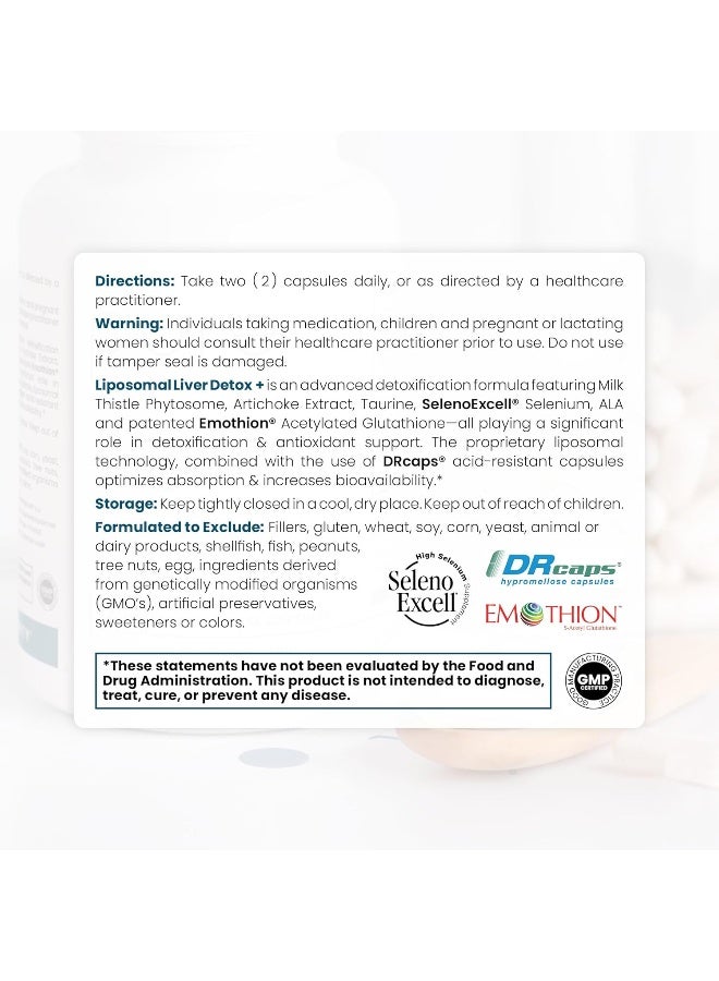 Pure Therapro Rx Liposomal Liver Detox + 120 Acid-Resistant VCaps - Image 3