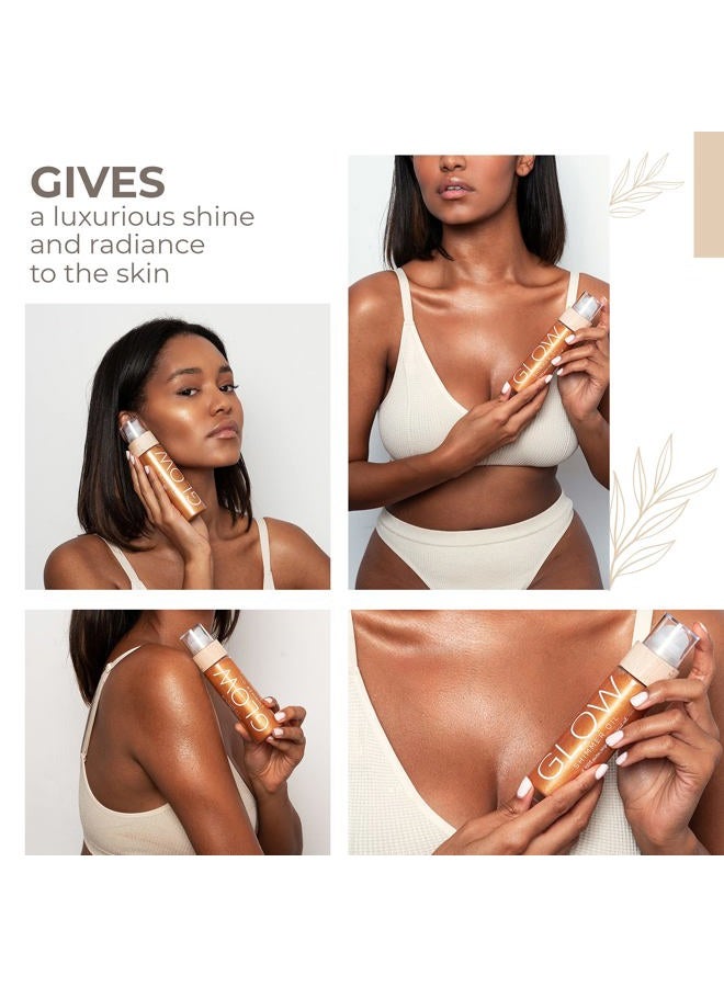 COCOSOLIS GLOW Shimmer Oil | Illuminizing Natural Dry Oil With Shiny Particles | Leaves The Skin Glowing & Enhances a Golden Tan | Gives a Luxurious Feel to Your Skin | 110ml - Image 4
