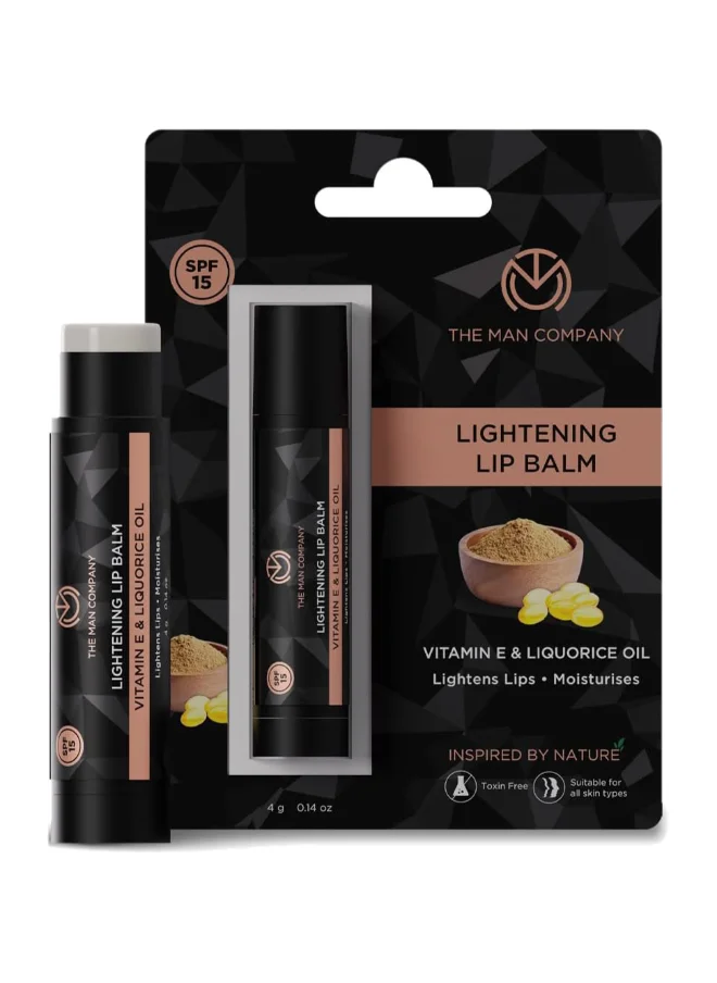 The Man Company Lightening Lip Balm With Vitamin E, Coconut And Olive Oil  4 G
