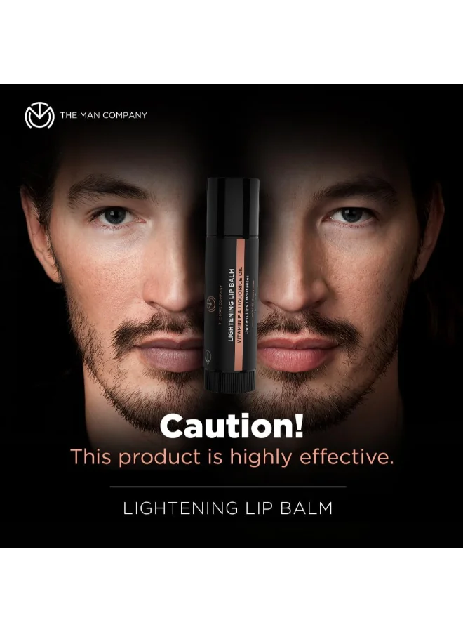 The Man Company Lightening Lip Balm With Vitamin E, Coconut And Olive Oil  4 G