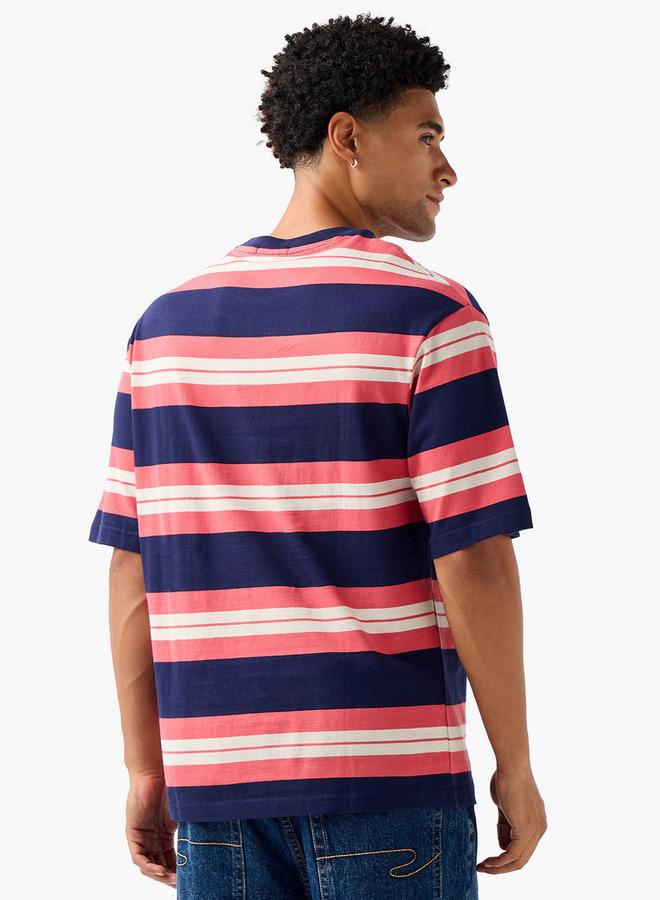 Splash FAV Men Regular Fit Crew Neck Short Sleeves Striped T-Shirt - Image 3