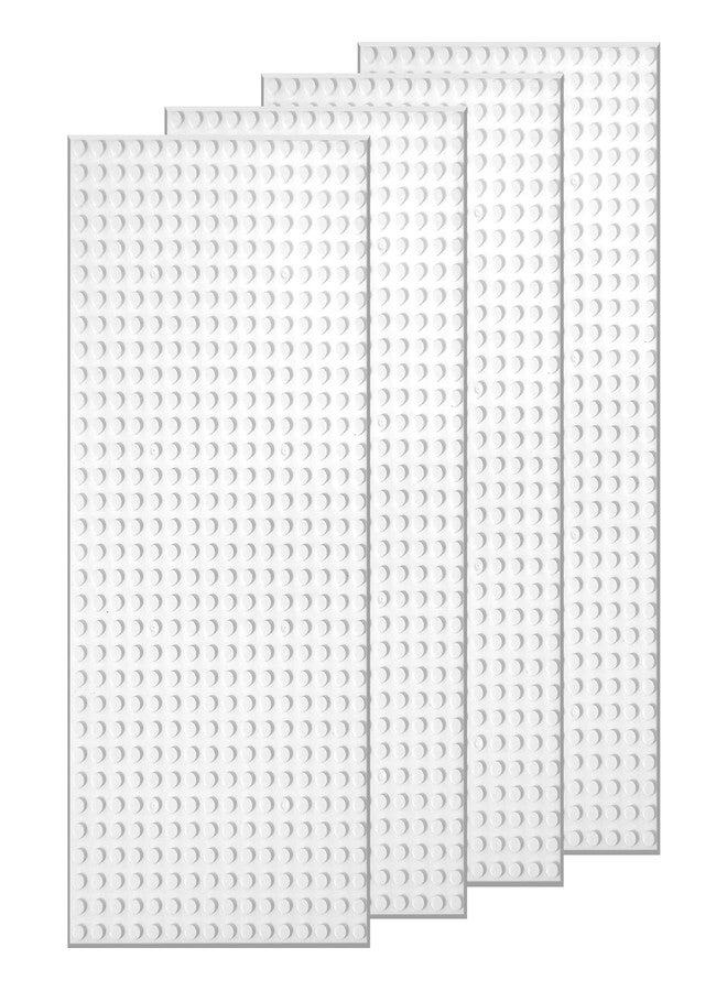 EKIND إيكيند 4 قطع قاعدة بناء كلاسيكية 5" × 10"، متوافقة مع العلامات التجارية الرئيسية لقطع اللعب، تشجع على المنطق والإبداع من خلال اللعب، أنشطة STEM مثالية للأطفال (أبيض) - Image 1