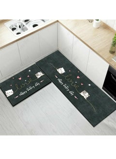 Generic Combination Cartoon Cat Rugs Kitchen Floor Mats for in Front of Sink Anti Fatigue Floor Mat for Kitchen Padded Kitchen Mats for Standing and Kitchen Matt for Kitchen Decor 40CMX60CM+40CMX120CM  - Image 1