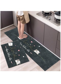 Generic Combination Cartoon Cat Rugs Kitchen Floor Mats for in Front of Sink Anti Fatigue Floor Mat for Kitchen Padded Kitchen Mats for Standing and Kitchen Matt for Kitchen Decor 40CMX60CM+40CMX120CM  - Image 4