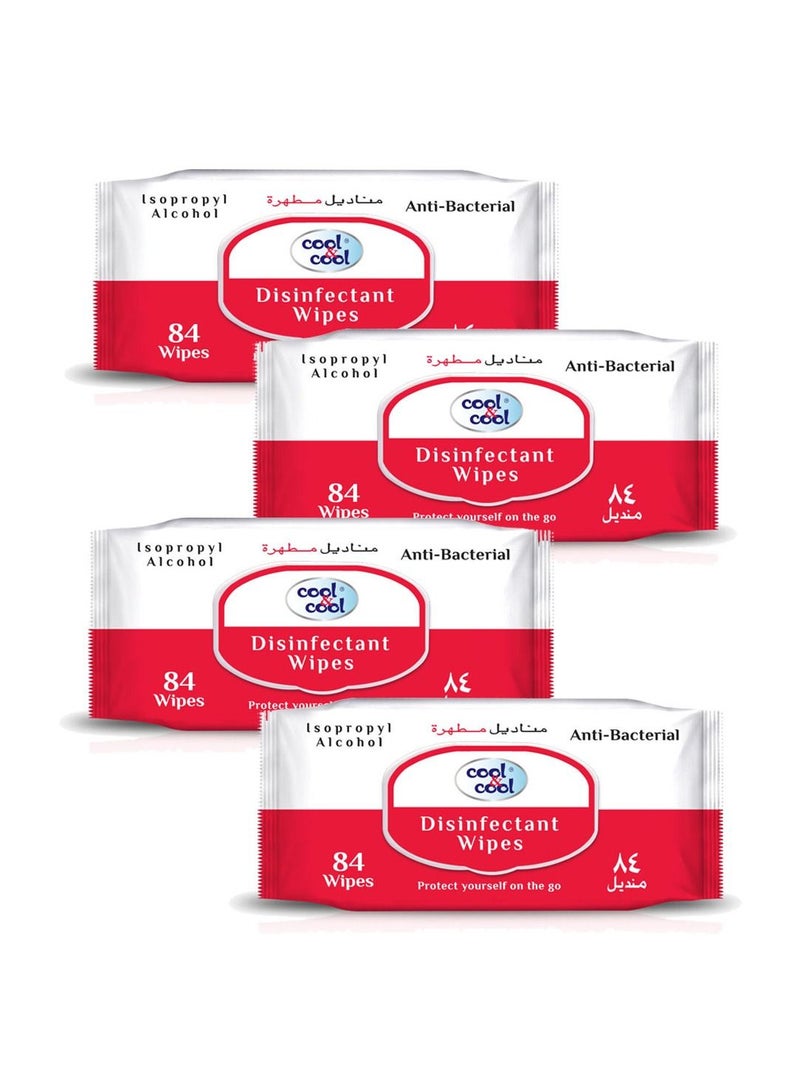 كول اند كول مناديل مطهرة مضادة للبكتيريا كول آند كول - تقتل 99.9% من الجراثيم، تعتمد على الكحول الإيثيلي، مرطبة بالجلسرين، فيتامين هـ، الصبار، آمنة على البشرة، رائحة منعشة، عبوة من 4 قطع مناسبة للسفر