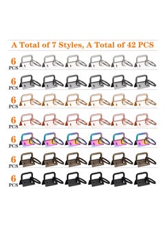 Y&D Key Fob Hardware, 42PCS 1 Inch 7 Colors Keychain Hardware Set for Wristlet Keychain, Lanyard and Chain Making Supplies  - Image 3