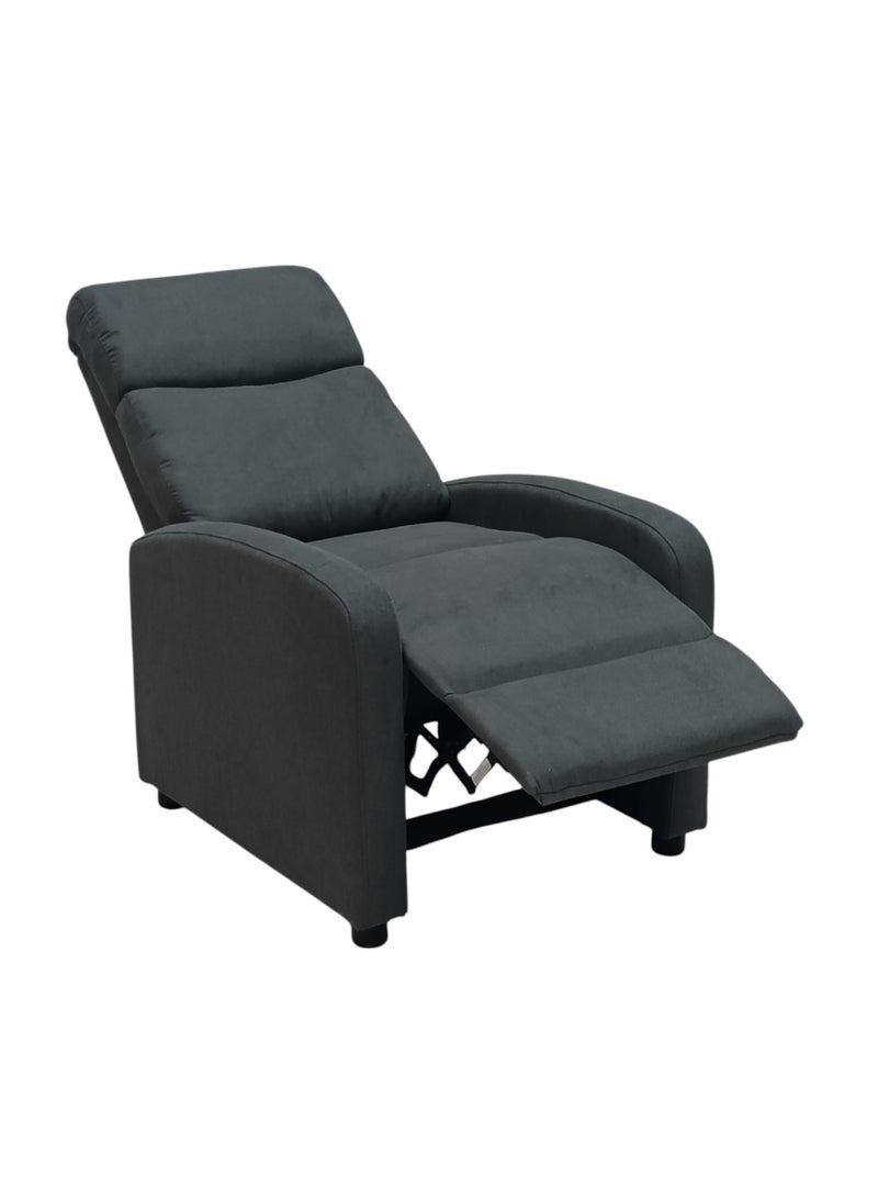 مفروشات صابر واخوانه (ذ.م.م) SBF Single Seater Fabric Recliner Chair – Manual Reclining Sofa with Modern Design & Soft Padding – Comfortable One-Seater Lounge Chair for Living Room & Home Relaxation, Grey  - Image 3