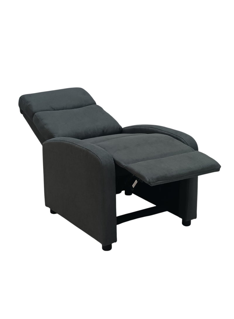 مفروشات صابر واخوانه (ذ.م.م) SBF Single Seater Fabric Recliner Chair – Manual Reclining Sofa with Modern Design & Soft Padding – Comfortable One-Seater Lounge Chair for Living Room & Home Relaxation, Grey  - Image 4