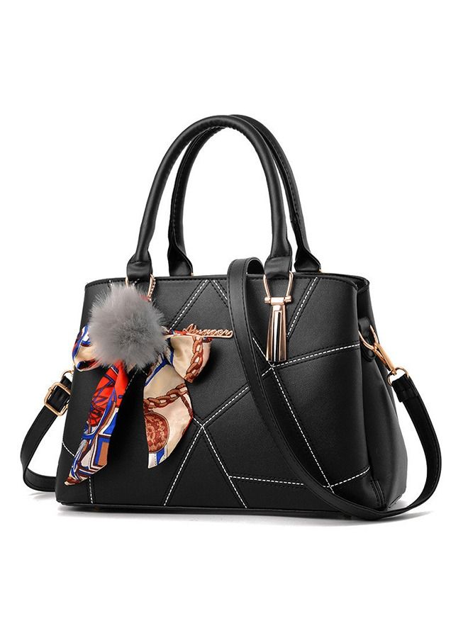 Yolu Pompom Ball Crossbody Bag, Women Leather Satchel Handbags - Image 1