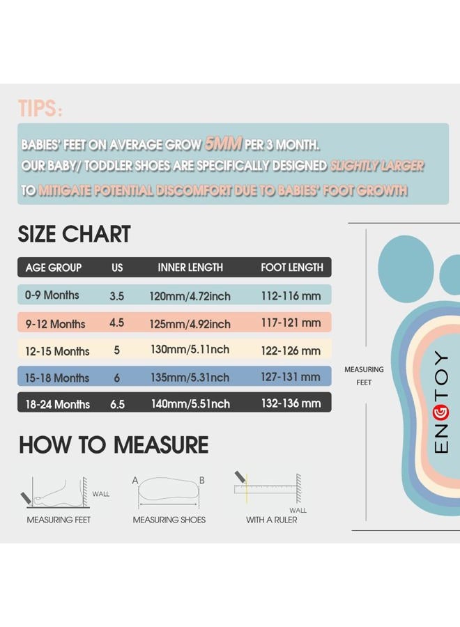 Engtoy Baby Shoes Sock Shoes Baby Walking Shoes Infant Non-Slip Breathable Slippers with Soft Rubber Sole Baby Boys Girls Slip On Sneakers - Image 2