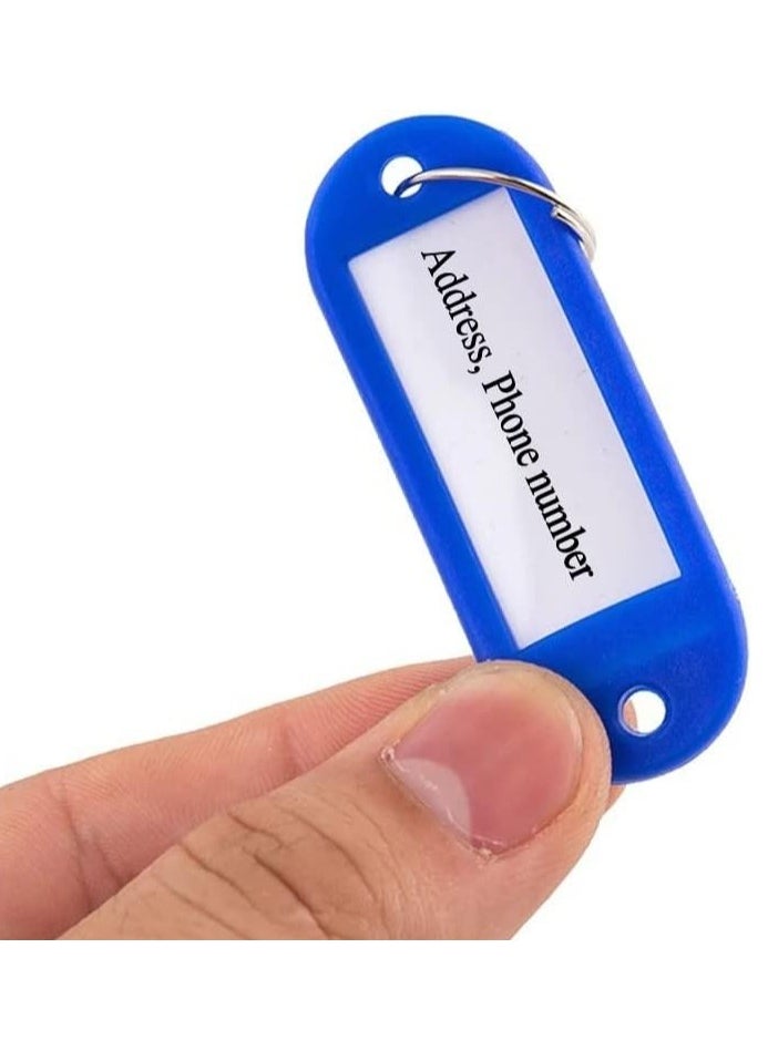 Rubik Plastic Key Tags with Labels 50pcs Pack, Durable Key Rings with Labels For Keys Identification, PET ID, Office, Realestate, Stores, Warehouse (Pink)  - Image 4