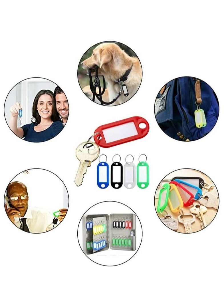 Rubik Plastic Key Tags with Labels 50pcs Pack, Durable Key Rings with Labels For Keys Identification, PET ID, Office, Realestate, Stores, Warehouse (Pink)  - Image 2