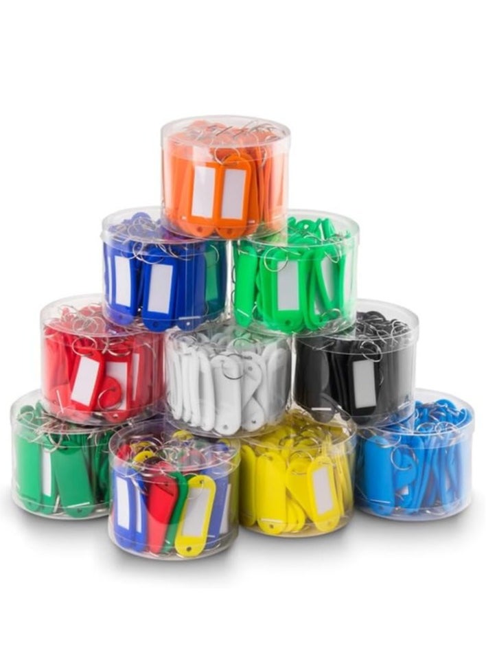 Rubik Plastic Key Tags with Labels 50pcs Pack, Durable Key Rings with Labels For Keys Identification, PET ID, Office, Realestate, Stores, Warehouse (Pink)  - Image 3