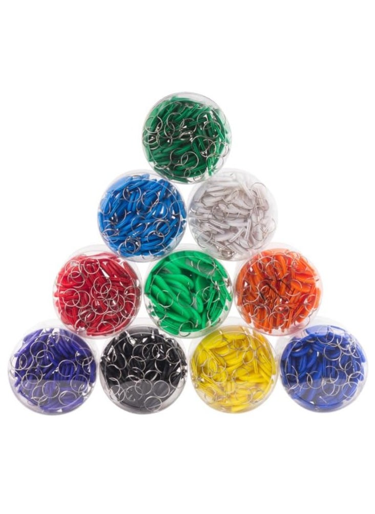 Rubik Plastic Key Tags with Labels 50pcs Pack, Durable Key Rings with Labels For Keys Identification, PET ID, Office, Realestate, Stores, Warehouse (Pink)  - Image 5