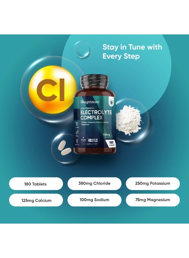 WeightWorld Electrolyte Complex - 930mg per Tablet - 6 Months Supply - 180 Electrolyte Tablets - Includes Magnesium, Chloride, Potassium, Calcium & Sodium - Vegan, Unflavoured & Non-GMOWeightWorld Electrolyte Complex - 930mg per Tablet - 6 Months Supply - 180 Electrolyte Tablets - Includes Magnesium, Chloride, Potassium, Calcium & Sodium - Vegan, Unflavoured & Non-GMO - Image 2