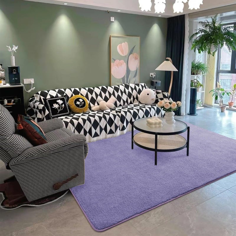 DweIke 4x6 Purple Area Rugs for Bedroom, Super Soft Living Room Rug, Thickened Memory-Foam Throw Carpet, Non-Slip and Washable Carpets for Kids Boys Girls Room Dorm Nursery Home Decor - Image 5