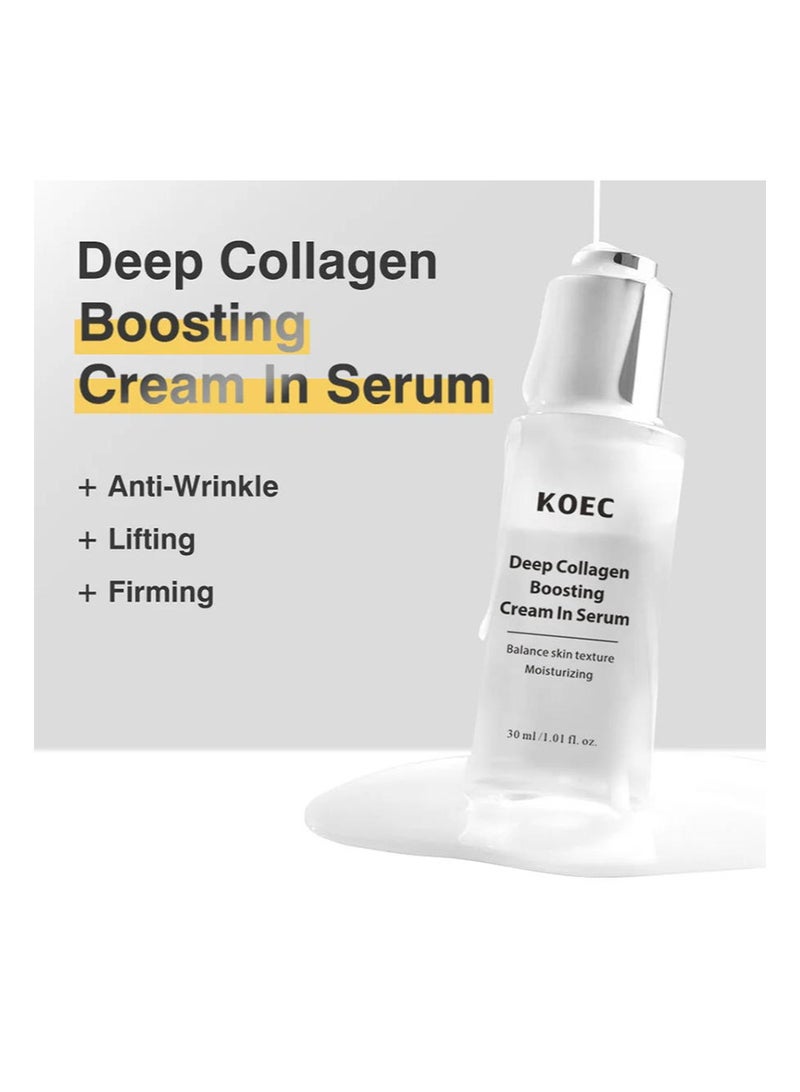 ك أو إي سي ثنائي العناية بالخطوط الدقيقة: كريم في مصل وكريم كبسولات الكولاجين، للعناية بالتجاعيد العميقة، بشرة زجاجية، مرونة للبشرة المتقدمة في السن، مرطب للوجه - Image 3