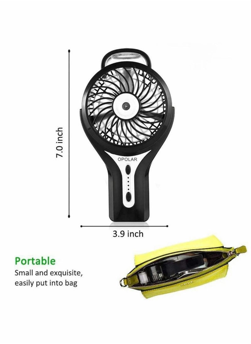OPOLAR - Fan, Handheld Fan, Rechargeable USB Variable Speed Cooling Fan, Mini Water Spray Moisturizing Fan, Portable Mini Spray Fan (Built-in 2000mAh Rechargeable Battery) - Image 1