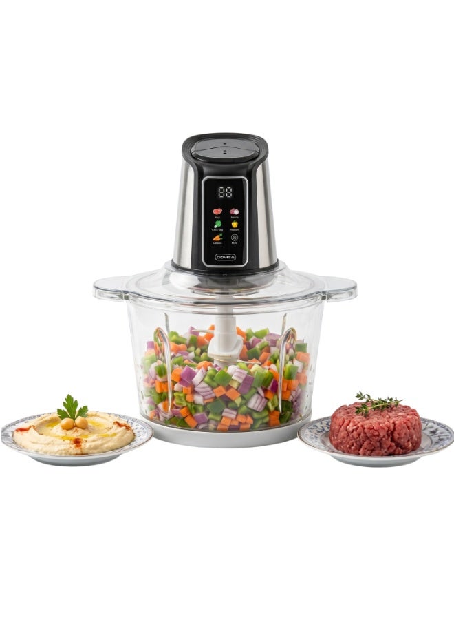 DOMEA Food Chopper, 3.0L Glass Bowl, 700W Electric Vegetable Chopper with 6 Titanium Blades, 2-Speed Control, Meat Grinder, Ice Crusher, Kitchen Food Processor, KCG173 - Image 1