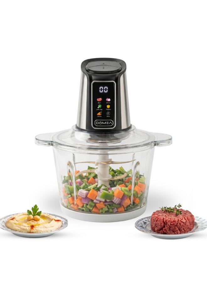 Food Chopper, 3.0L Glass Bowl, 700W Electric Vegetable Chopper with 6 Titanium Blades, 2-Speed Control, Meat Grinder, Ice Crusher, Kitchen Food Processor, KCG173