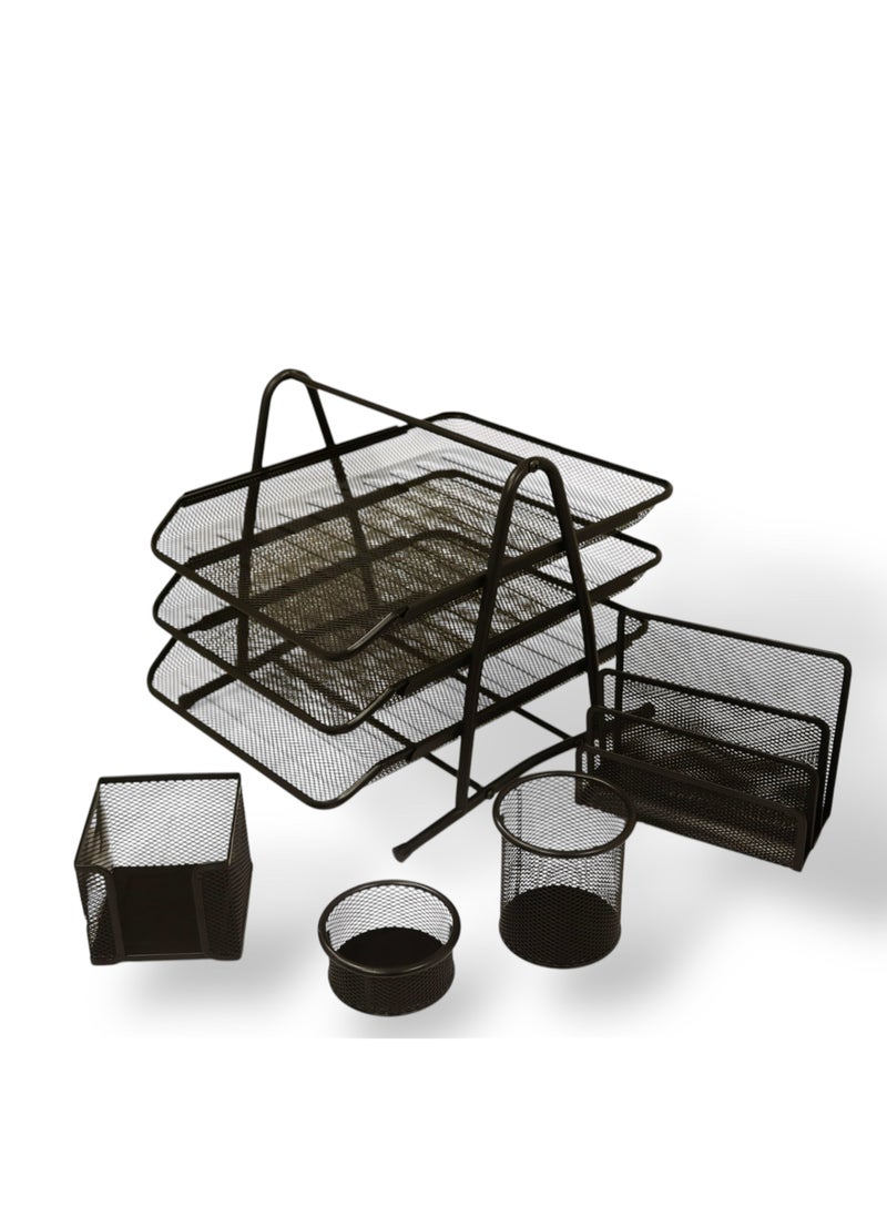 Hi Tekno Hi tekno 5 Pieces Office Supplies Set 36 x 30 cm - Black  - Image 1