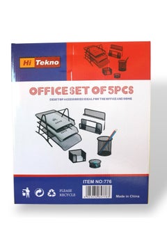 Hi Tekno Hi tekno 5 Pieces Office Supplies Set 36 x 30 cm - Black  - Image 2