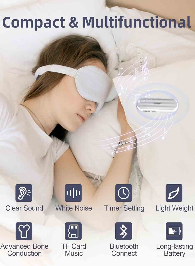 Under Pillow Speaker for Sleeping: Private Bluetooth White Noise Speaker with Bone Conduction for Sleep -Silver - Image 5