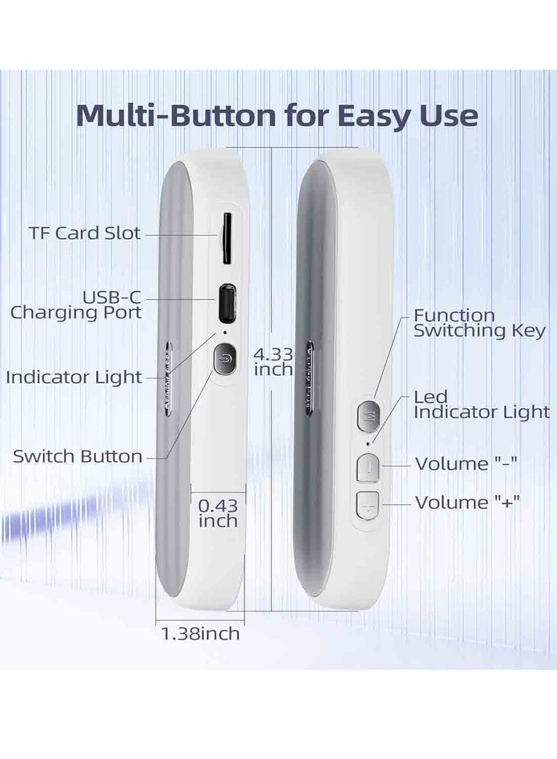 Under Pillow Speaker for Sleeping: Private Bluetooth White Noise Speaker with Bone Conduction for Sleep -Silver - Image 4