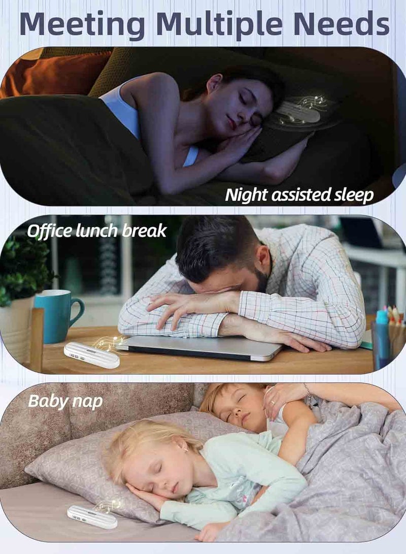 Under Pillow Speaker for Sleeping: Private Bluetooth White Noise Speaker with Bone Conduction for Sleep -Silver - Image 3