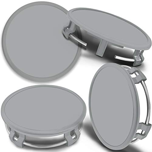 SkinoEu Set of 4 x 75mm Wheel Centre Caps Compatible with Mercedes Benz B66470207 / B66470200 Silver Gray CMS 0 - Image 1