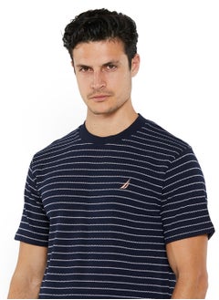 NAUTICA Striped Regular Fit Premium Cotton Crew Neck T-shirt  - Image 5