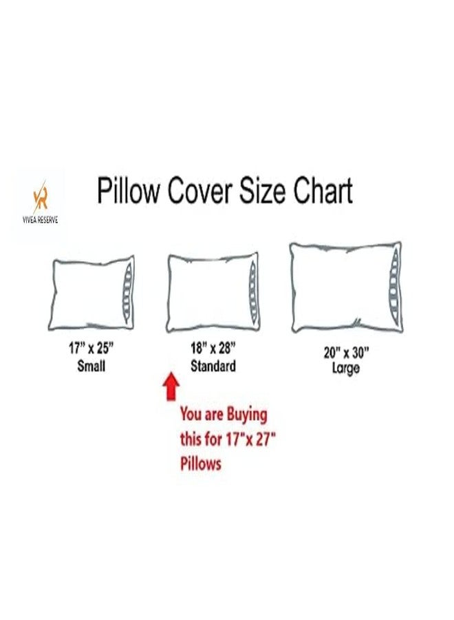 VIVEA RESERVE 400TC Cotton Ultra Soft Standard Size Pillow Covers Set of 6 Piece || Pillow Cases 6 Piece Set (18" x 28" inches) - Image 5