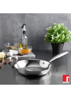 BERGNER Bergner Tripro Triply 3 Pc Cookware Set, 22 cm Deep Kadai, 20 cm Fry Pan, 1X Stainless Steel Lid, Stay Cool Handles, Induction & Gas Ready, Multi-Layer Polish Surface  - Image 5