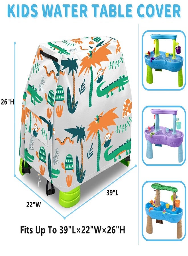 Infowush Kids Water Table Cover for Step 2 Rain Showers Splash Pond Water Table, Outdoor Play Toys Cover for Water Table for Toddlers 1-3 Waterproof Dust Proof Anti-UV-Cover only（D） - Image 2