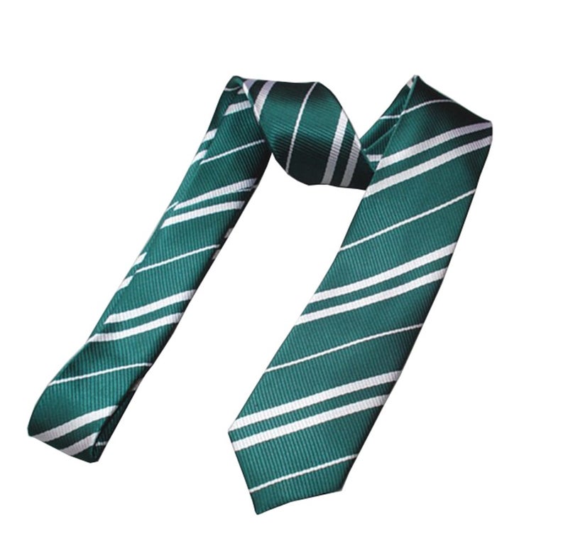 Yosbabe Tie Costume Striped Necktie Halloween Cosplay Party Supplies Accessories for Kids and Adults (Green) - Image 5