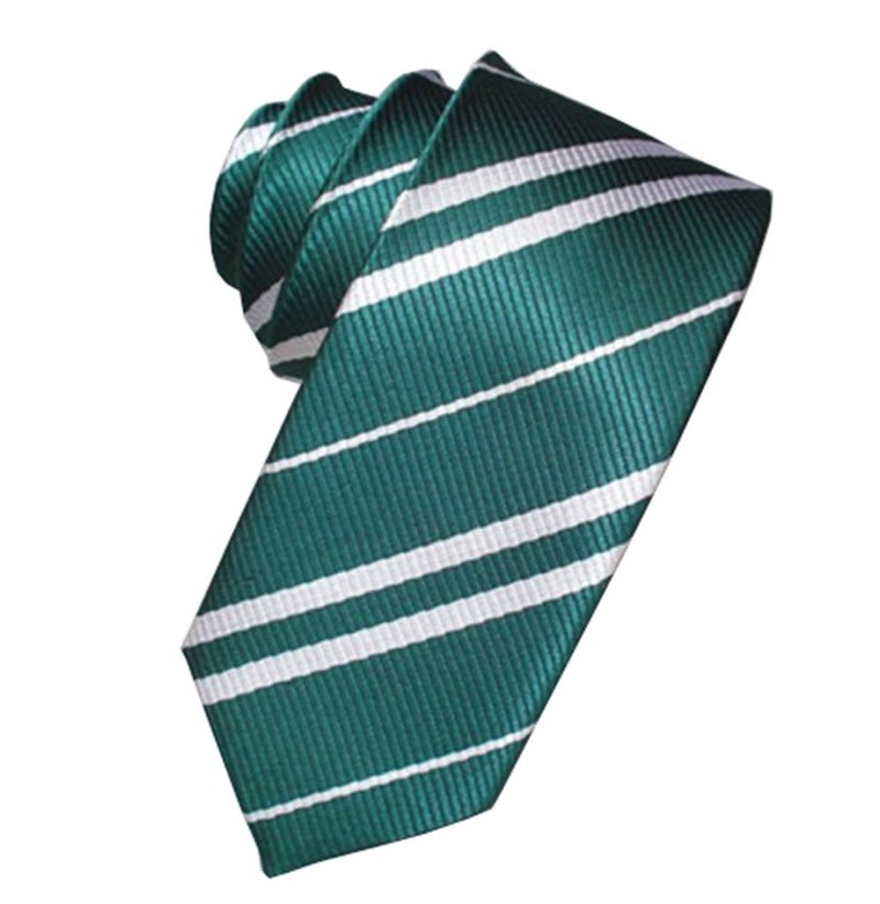 Yosbabe Tie Costume Striped Necktie Halloween Cosplay Party Supplies Accessories for Kids and Adults (Green) - Image 1